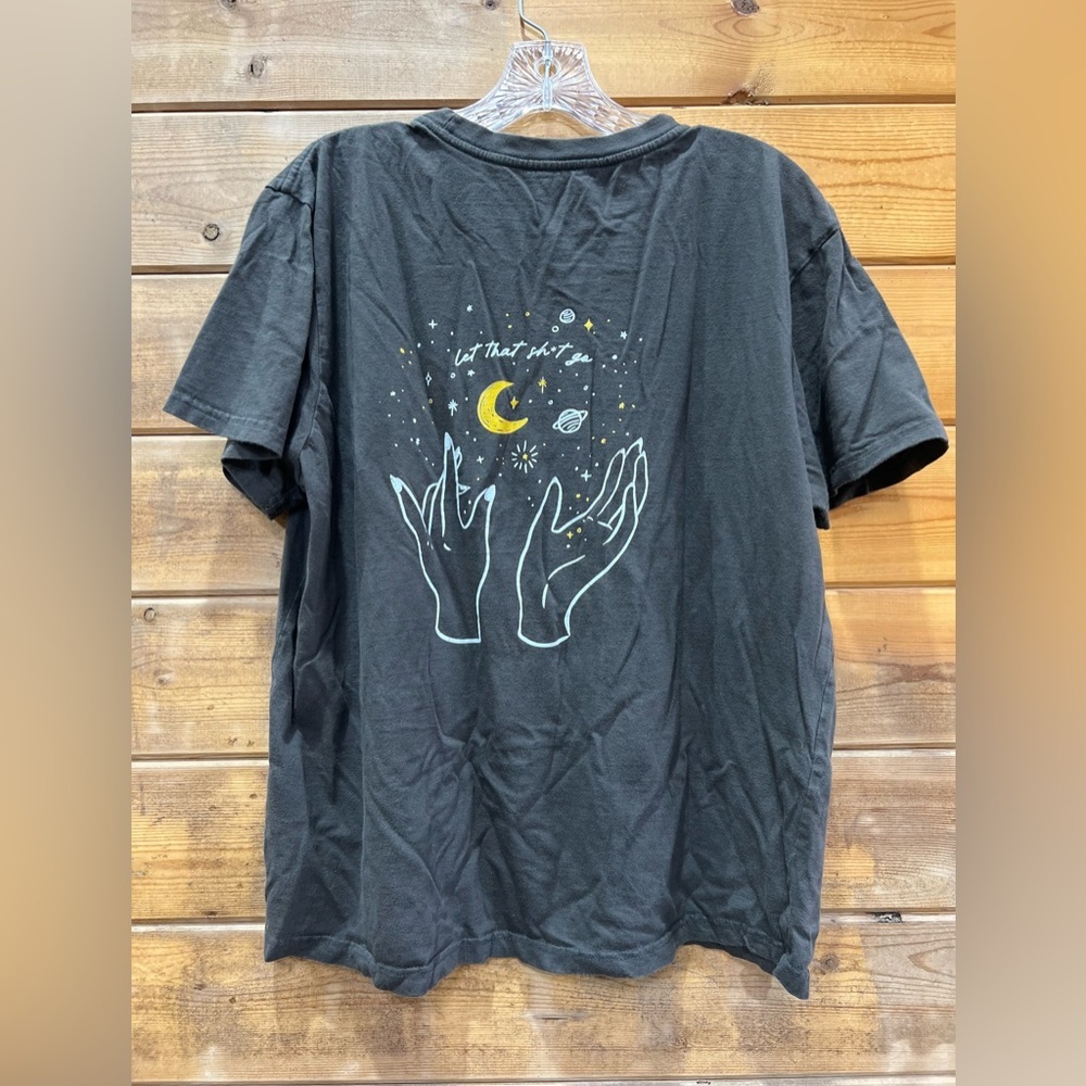 Let That Sh✨t Go Wholesome Culture Graphic Short Sleeve Tee Shirt Size Large